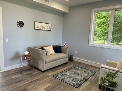 Another view showing the seating for the client